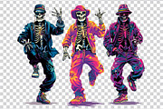Halloween Skeleton Dance Sublimation, an Illustration by designcity5 (Thumbnail 2 of 4)
