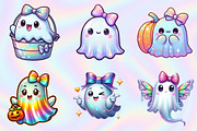 Halloween Iridescent Cute Ghost, an Illustration by RobertsArt (Thumbnail 5 of 7)