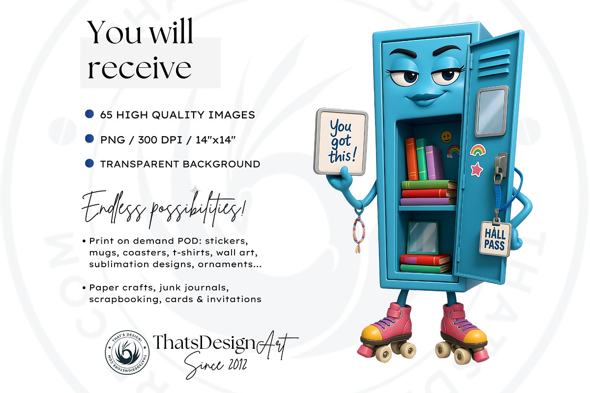 Back To school Buddies Clipart Set, an Education Illustration by ThatsDesignArt (Photo 2 of 10)