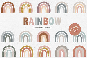 RAINBOW COLLAGE BUNDLE PNG VECTOR