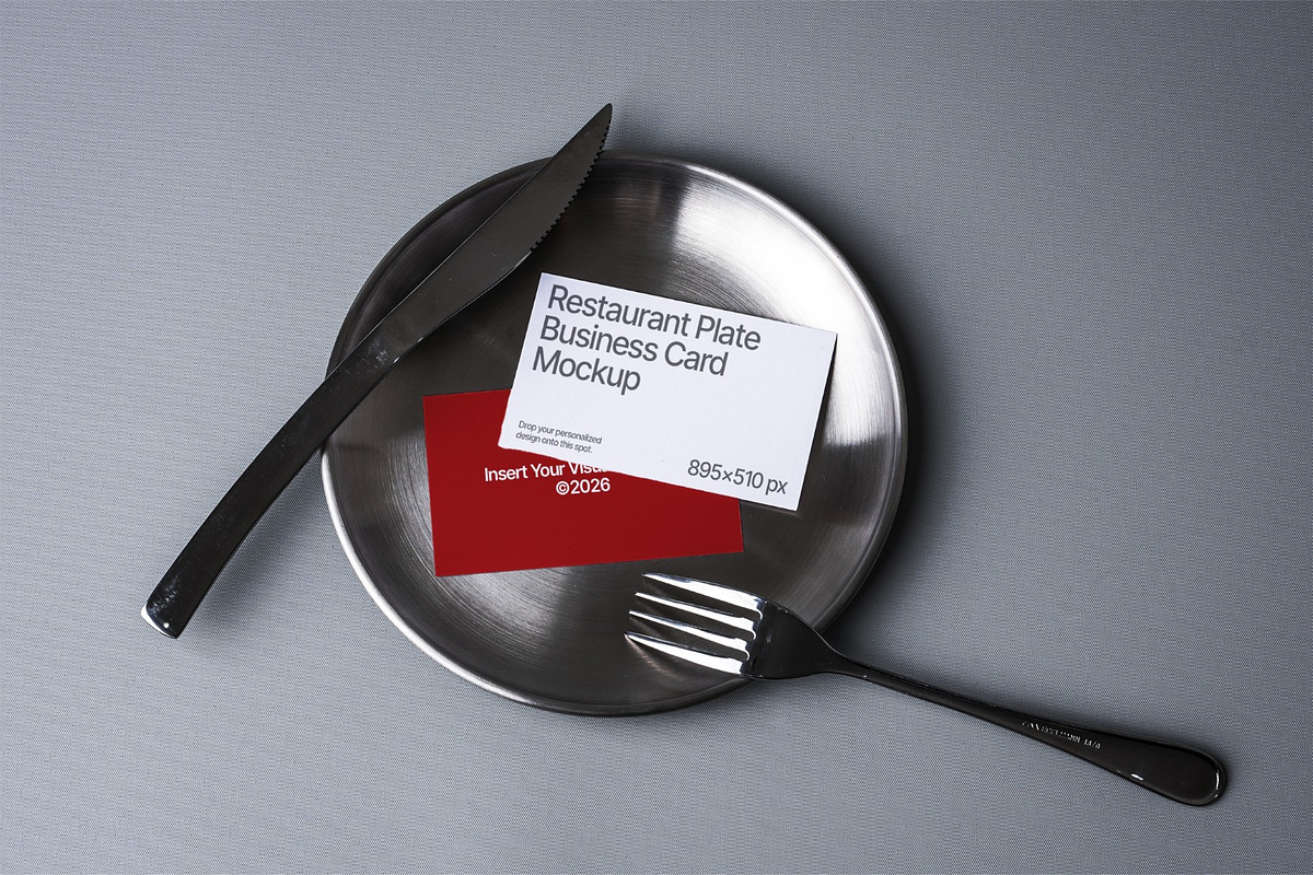 Restaurant Business Card Mockup, a Product Mockup by graphicook (Photo 3 of 4)