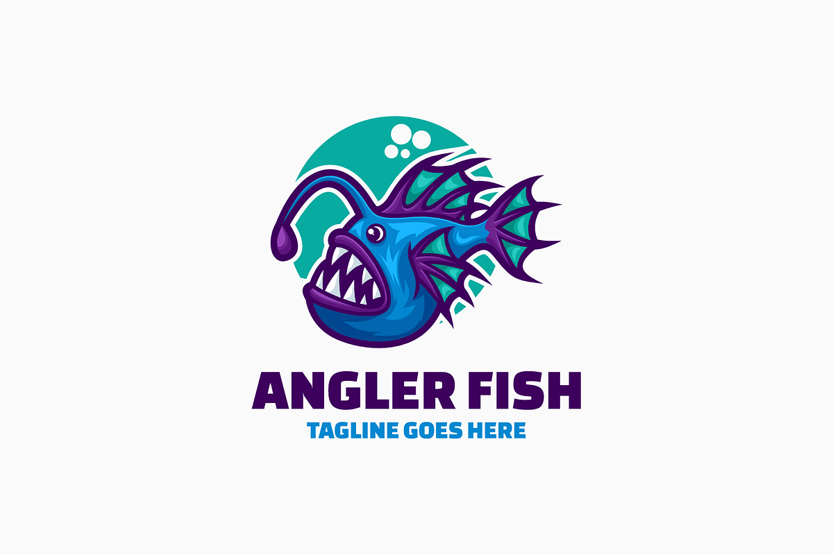 Angler Fish Simple Mascot Logo, a Branding & Logo Template by Artnivora.Std