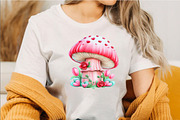 Valentine's Day Mushroom Sublimation, a Seasonal Illustration by SVGArt (Thumbnail 3 of 5)