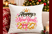 Happy New Year 2027 Celebration, a Seasonal Illustration by Printable Design Store (Thumbnail 3 of 5)