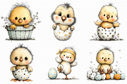 Easter Chick and Egg Clipart, an Illustration by Libby Wishes (Thumbnail 2 of 8)
