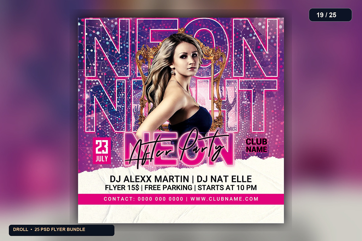 25 Nightclub Party Flyer PSD Bundle, a Flyer Template by Flyer Arts (Photo 22 of 29)