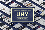 Uny Landing page templates - 6 in 1, a Landing Page Template by emagweb (Thumbnail 1 of 7)