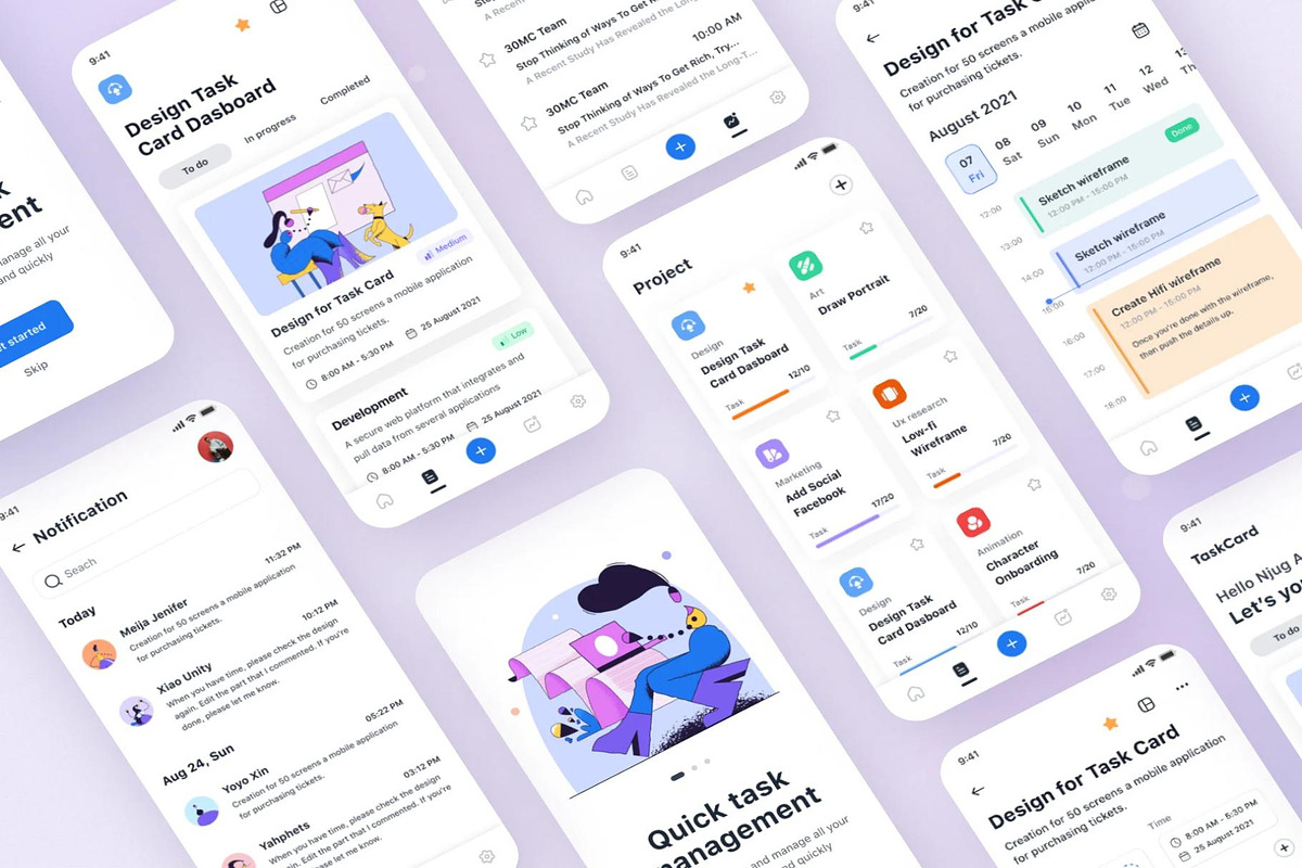 TaskCard App : iOS Ui Kit, an UI Kit Template by Creative Perspective (Photo 6 of 6)