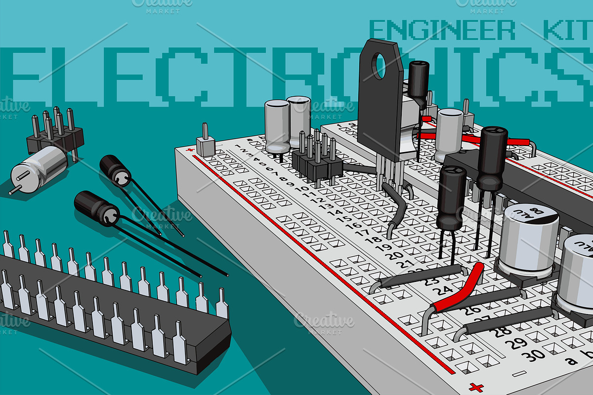 Electronics Illustrations Set, an Education Illustration by Blacklight (Photo 1 of 10)