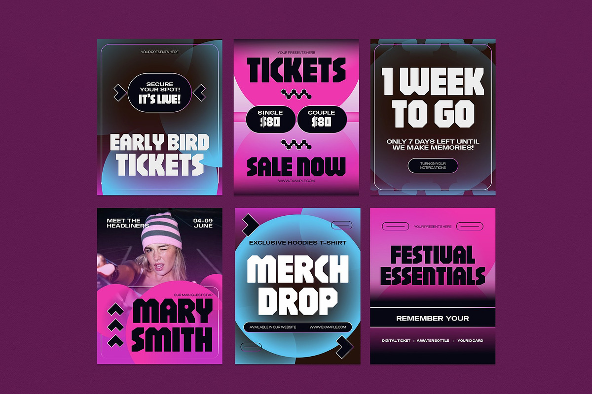 Music Event Instagram Template, a Social Media Template by graphicook (Photo 2 of 3)