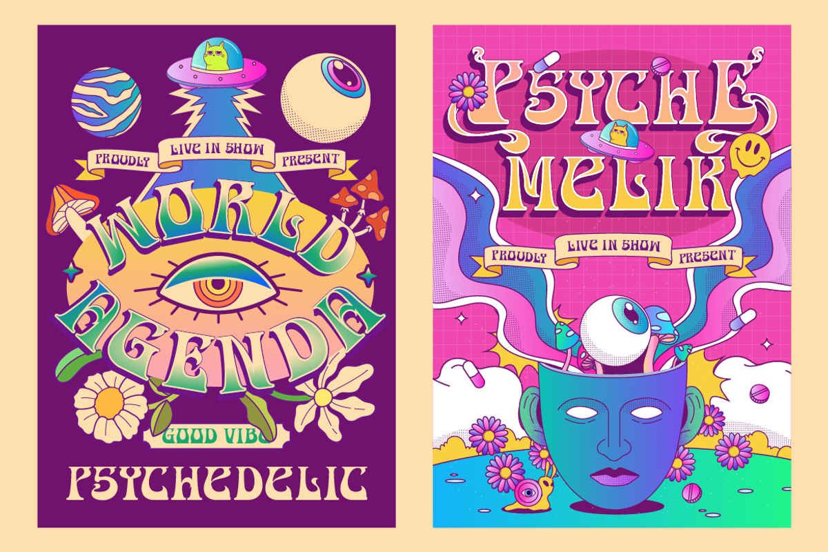 Stuner – Psychedelic Font, a Serif Font by Burntilldead (Photo 6 of 12)