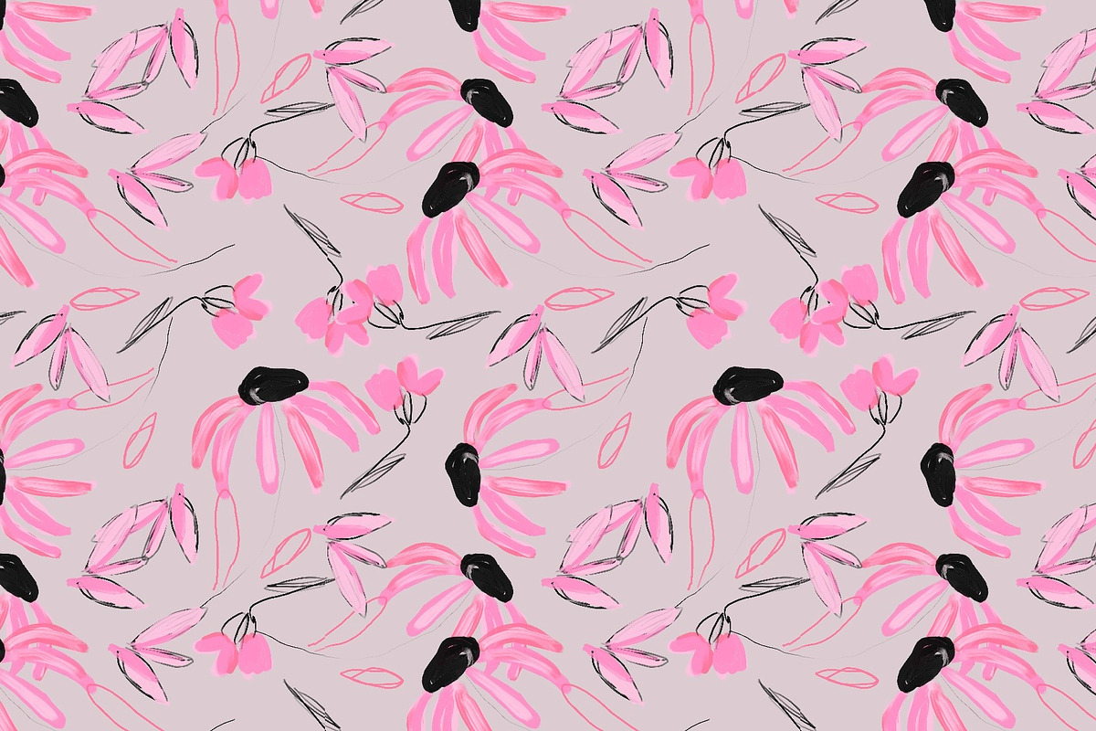Cascading pink Daisy, a Pattern Graphic by Cotton Melon pattern Shop (Photo 2 of 6)