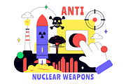 10 Anti Nuclear Weapons Protest, an Object Illustration by denayunebgt (Thumbnail 4 of 4)