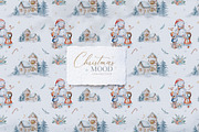 Christmas mood watercolor set, an Animal Illustration by Peace ART (Thumbnail 8 of 11)