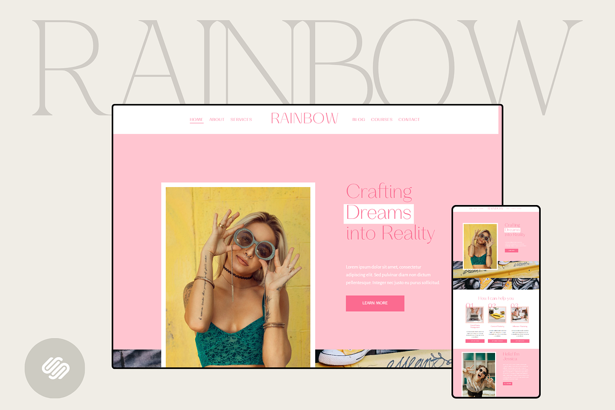 Rainbow Squarespace 7.1 Template, a Squarespace Template by Beliveart (Photo 1 of 5)