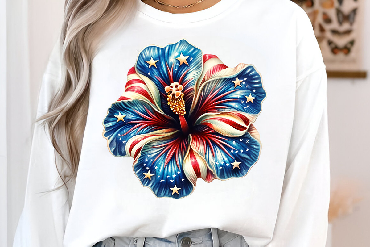 4th Of July Flowers Clipart, an Illustration by SinaCreation (Photo 4 of 9)
