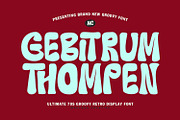 Gebitrum Thompen Ultimate 70s Groovy, a Sans Serif Font by Maulana Creative (Thumbnail 1 of 7)