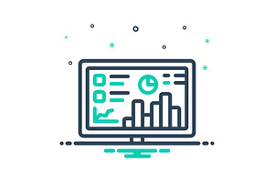 Analytical data mix icon, a Duotone Icon by Creative priyanka