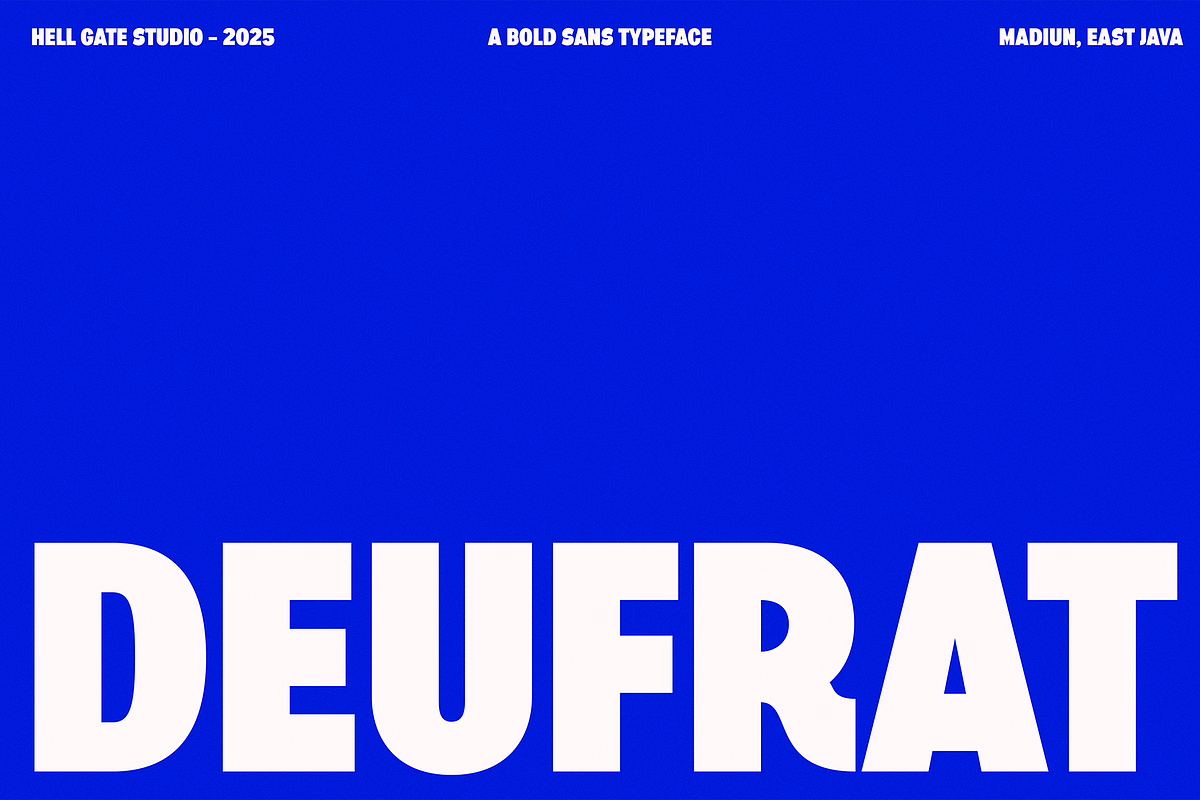 Deufrat Bold Sans, a Sans Serif Font by GRVS Studio (Photo 1 of 4)