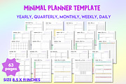 2026-2027 Minimal Planner Template, a Print Template by Adalin Shop (Thumbnail 2 of 12)