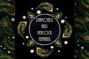 Diamonds in peacock feathers