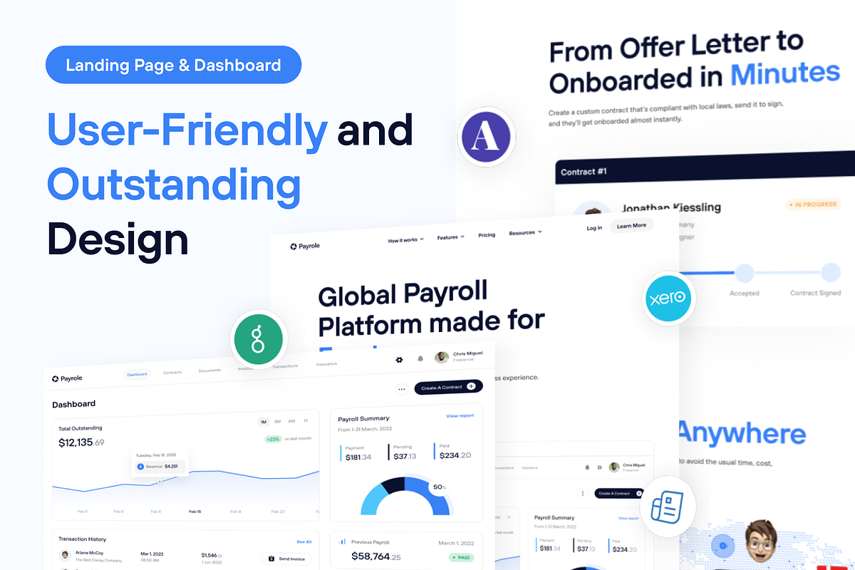 Payrole - Payroll Management UI kit, an UI Kit Template by dhuhacreative (Photo 4 of 8)