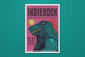 Hand Drawn Monster Rock Music Flyer, a Flyer Template by ashenterprise