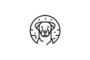 Dog portrait geometric branding mark, a Branding & Logo Template by Vectorium Studio (Thumbnail 2 of 2)