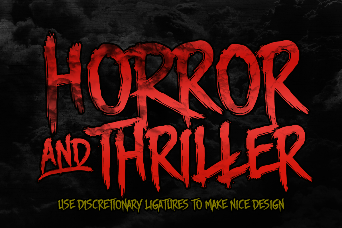 Story Brush - Horror Halloween Font