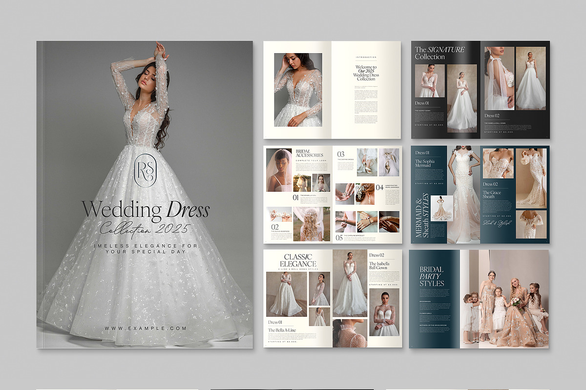 Wedding Dress Catalog Template, a Brochure Template by BrandPacks (Photo 5 of 5)