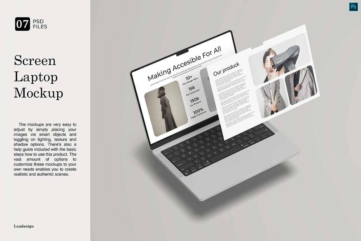 Laptop Screen Mockup, a Mac Mockup by Lxadesign (Photo 1 of 11)