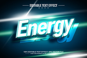 Energy 3D Editable Text Effect