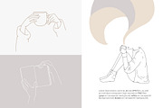 Cozy Mood. Line Art Seasonal Women, a Seasonal Illustration by AnMark (Thumbnail 5 of 10)