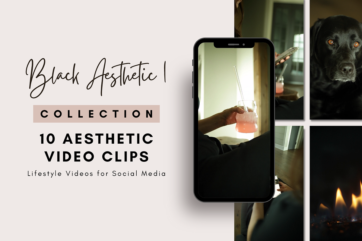 Black Aesthetic 1: 10 Video Clips, a Social Media Template by sociallyswanky (Photo 1 of 5)