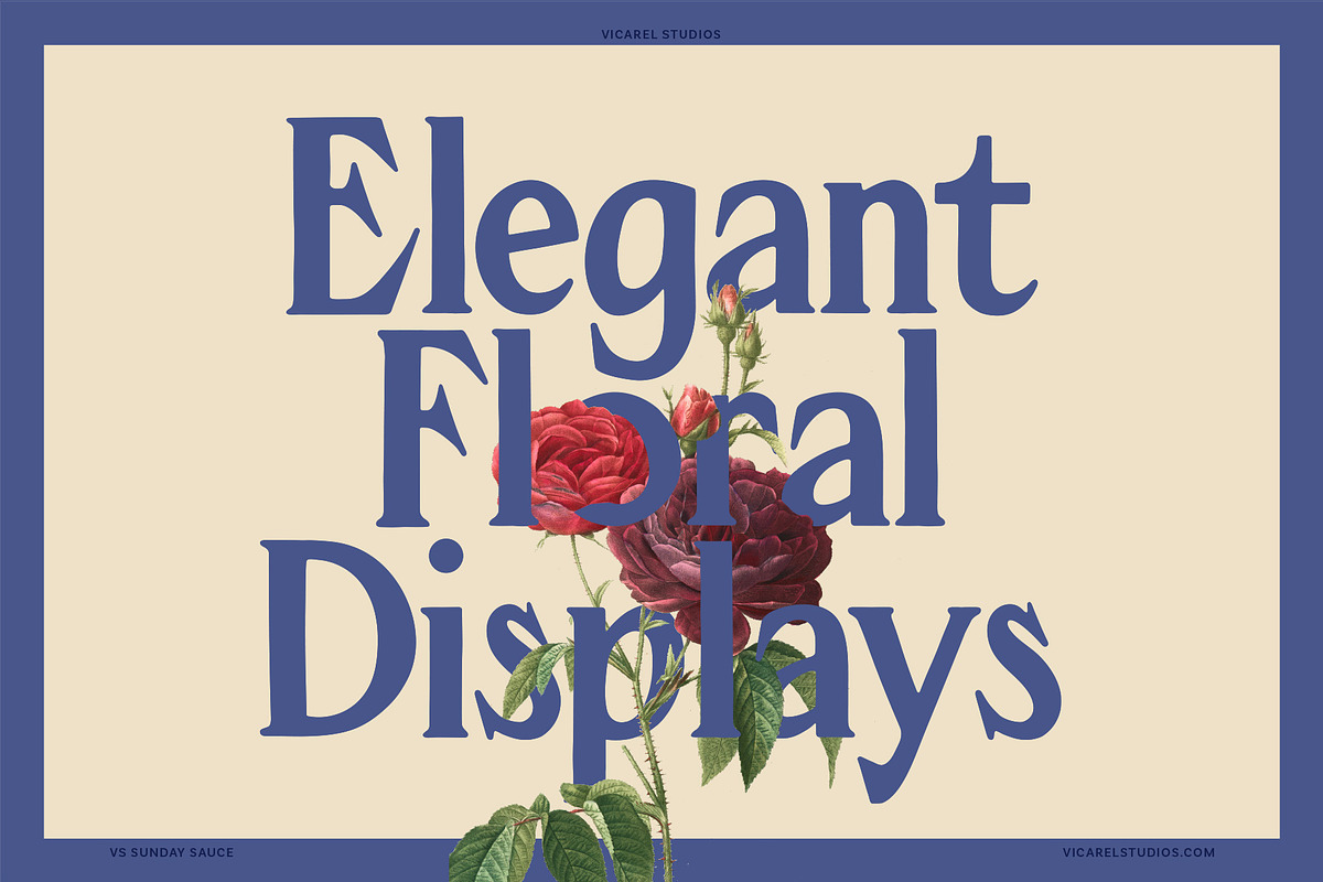 Sunday Sauce, Nostalgic Vintage Font, a Serif Font by Vicarel Studios (Photo 3 of 16)