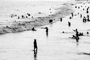 Beachgoer Silhouettes