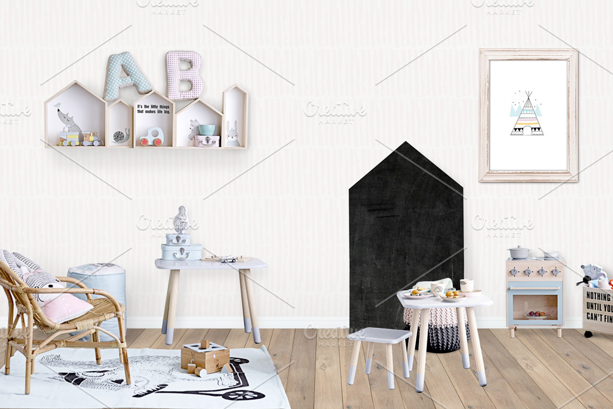 Kids Room Wall/Frame Mock Up 30, a Print Template by Whimsicality (Photo 2 of 6)