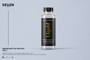 Transparent Water Bottle Mockup, a Household Mockup by Se٧enStudio