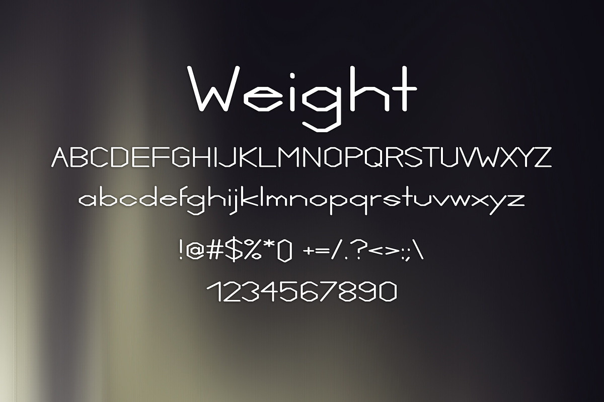 WEIGHT font preview 2