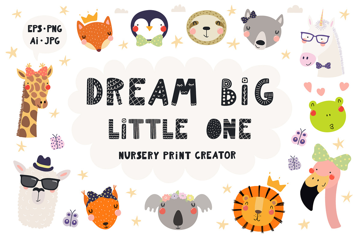 Cute Little Animals Bundle, an Animal Illustration by sceptical cactus (Photo 3 of 12)