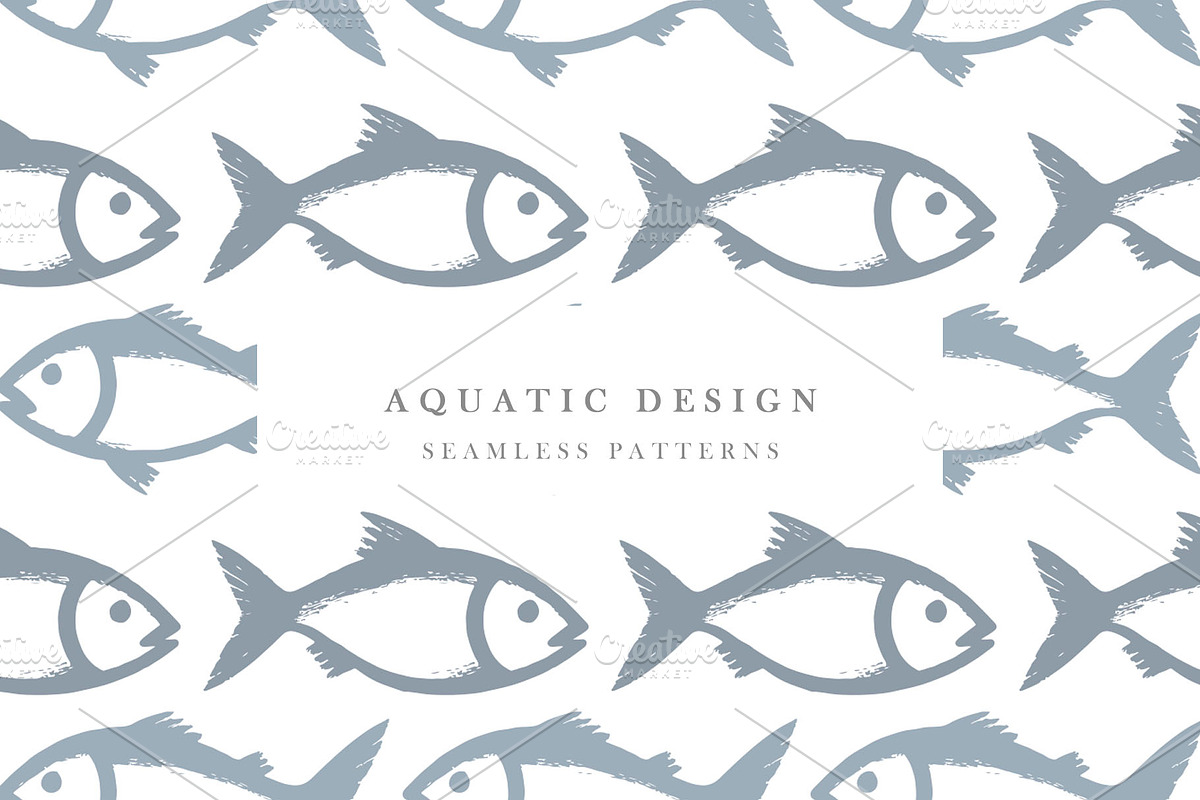 Aquatic Design Patterns, a Pattern Graphic by Nadezda (Photo 1 of 5)