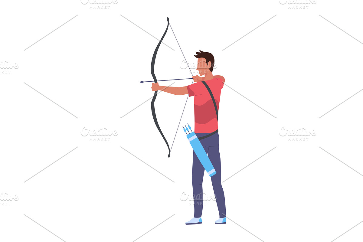 Archery practice or training, a Sport Illustration by Things for designers