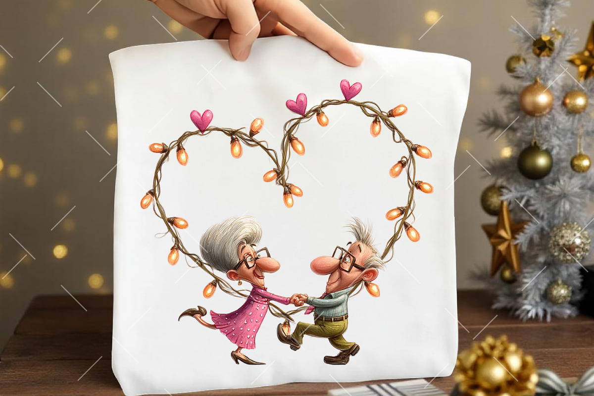 Valentine Grandma & Grandpa Clipart, an Illustration by OK Design (Photo 5 of 6)