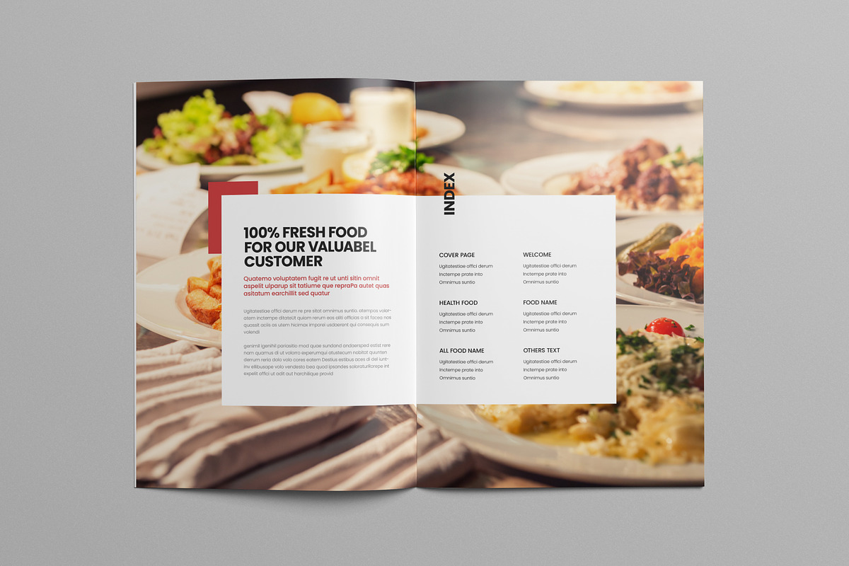 Cookbook Recipe Book Layout, a Brochure Template by Pixelpick (Photo 4 of 9)