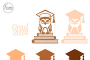 Graduation Owl Decorative Template, a Design Template by LaserCutano (Thumbnail 5 of 6)