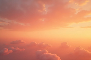Warm Gradient Sky With Orange Pink C, a Photo by LOGOCREATIVE