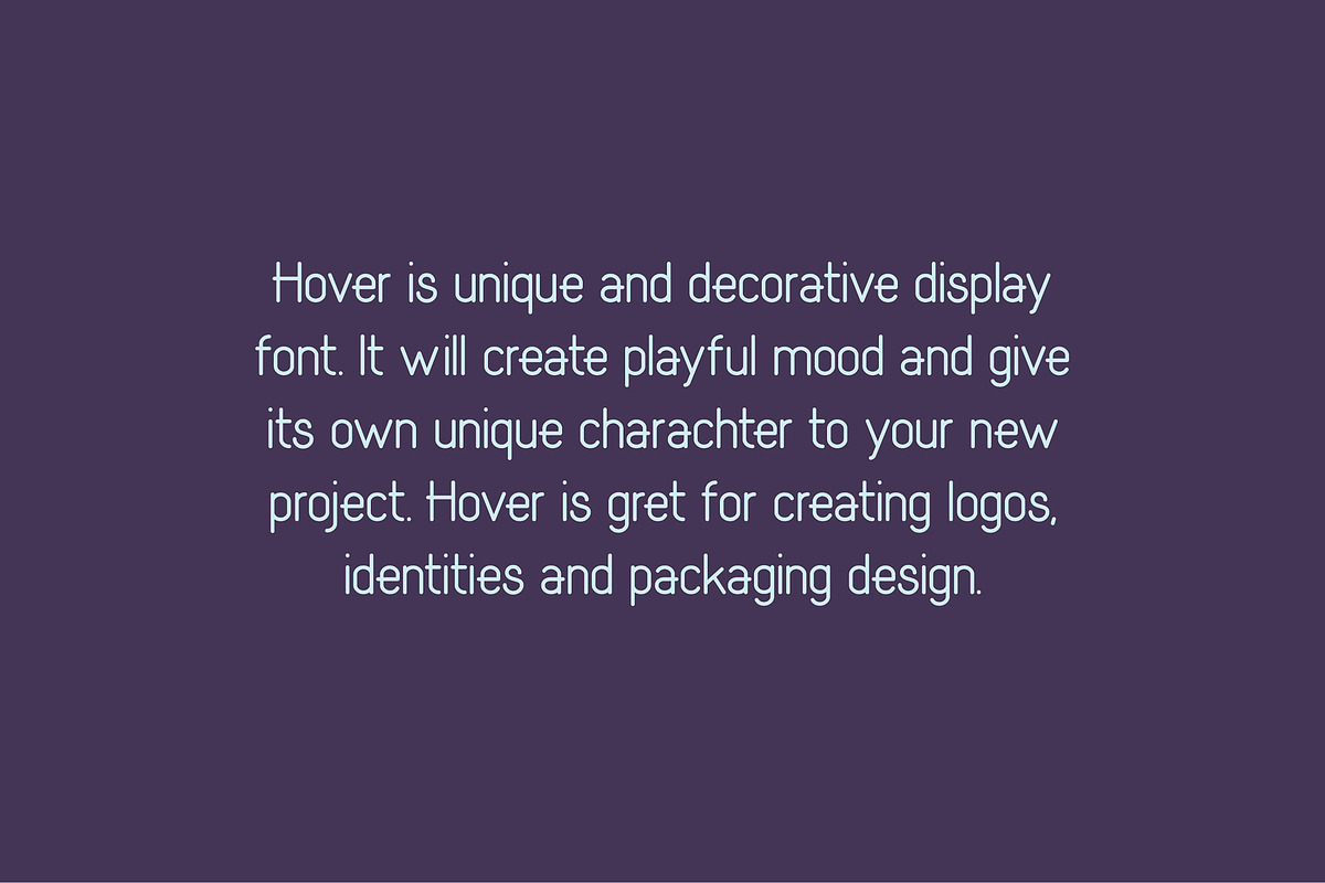 Hover Classic Extended Font preview 8
