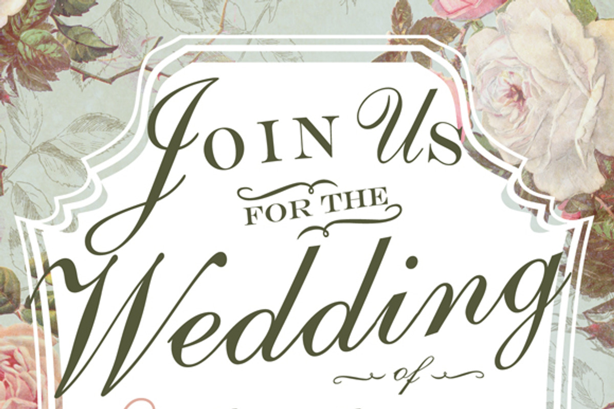 Wedding Invitation - Vintage Rose, an Invitation Template by The Geekery Store (Photo 2 of 2)