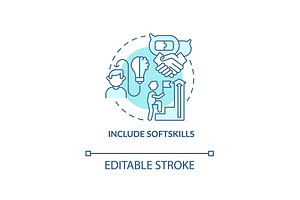 Include Softskills Blue Concept Icon