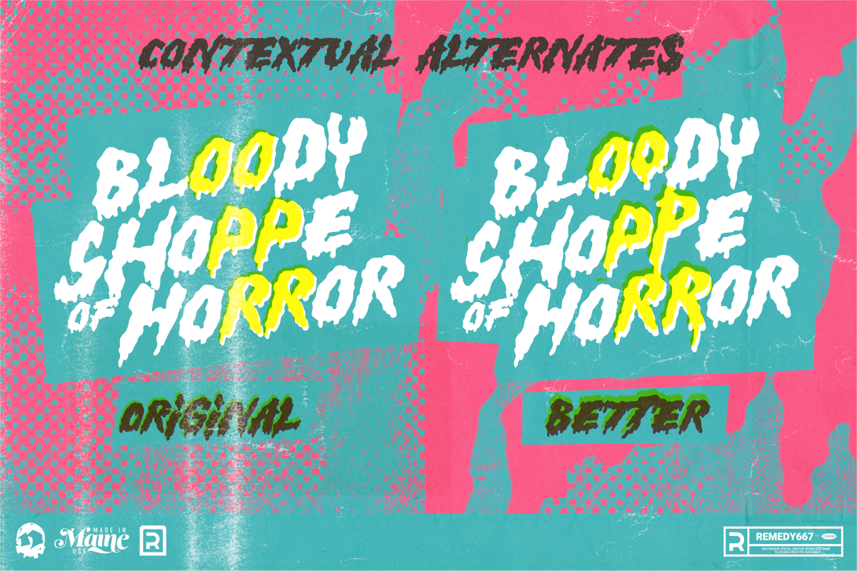 Hell Builder - 90's Teen Horror Font preview 2